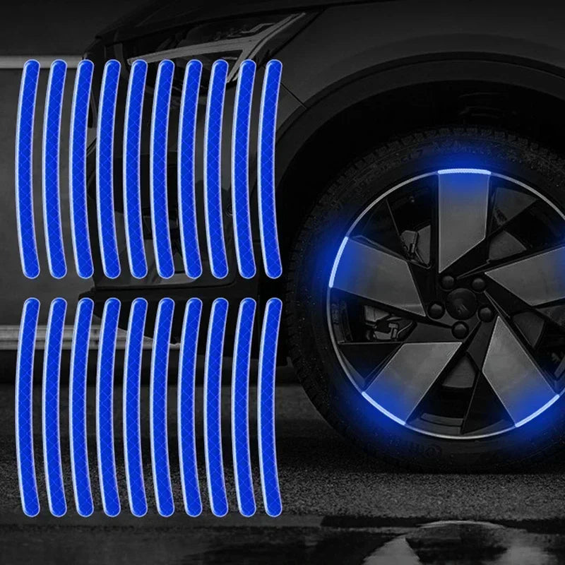 Car Wheel Hub Reflective Stripes Sticker