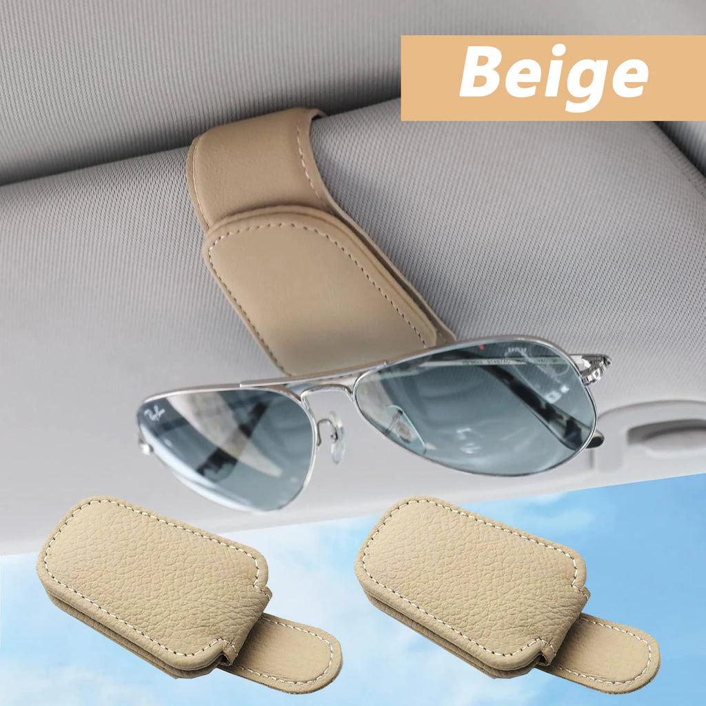 Magnetic Leather Sunglasses Clip