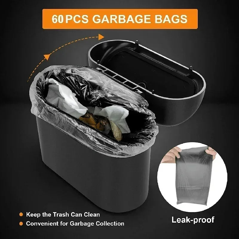 Leak-Proof Mini Car Trash Can with Lid