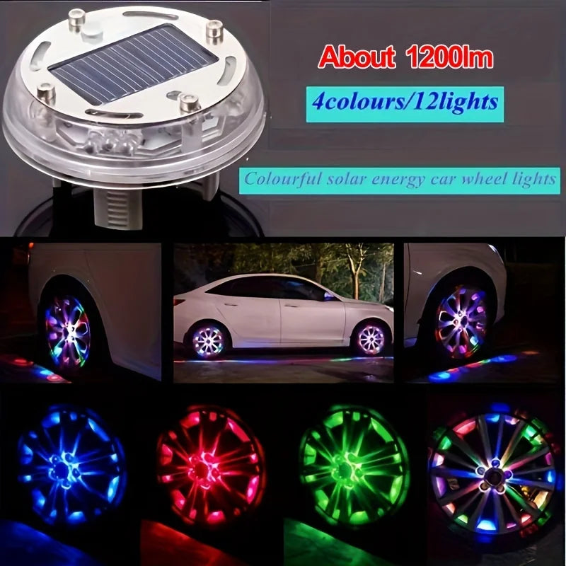 LED Light Solar Energy Flash Car Wheel Light
