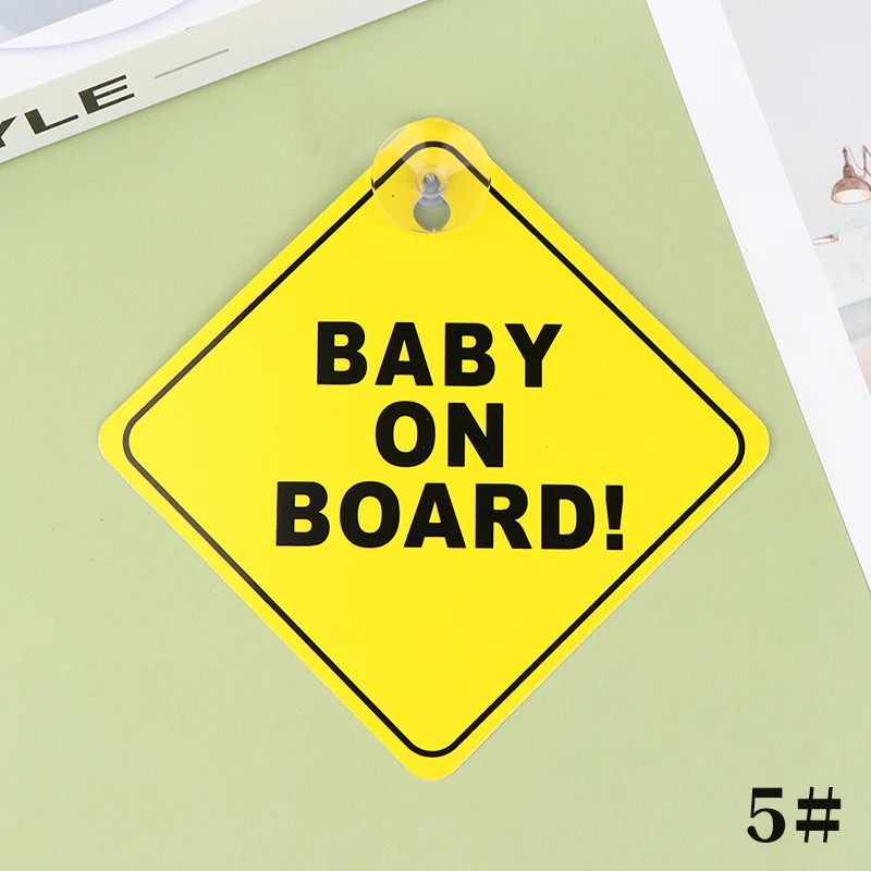 1pc Baby On Board Safety Car Window  Sticker