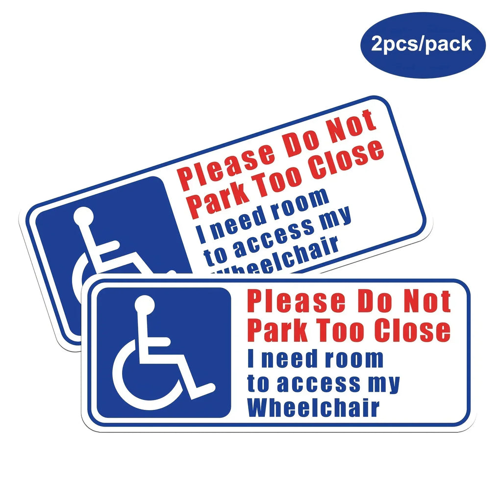 Do Not Park Too Close, Wheelchair Needs Space Sticker, Waterproof Label Sticker On Car Windshield