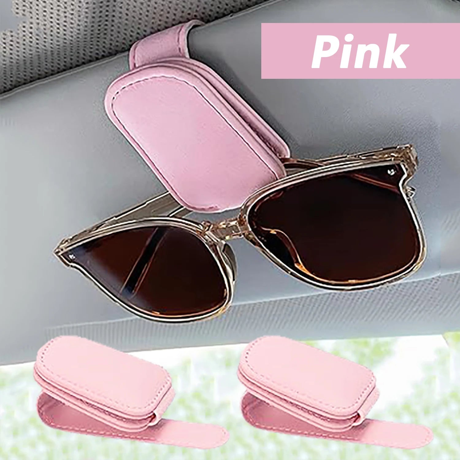 Magnetic Leather Sunglasses Clip