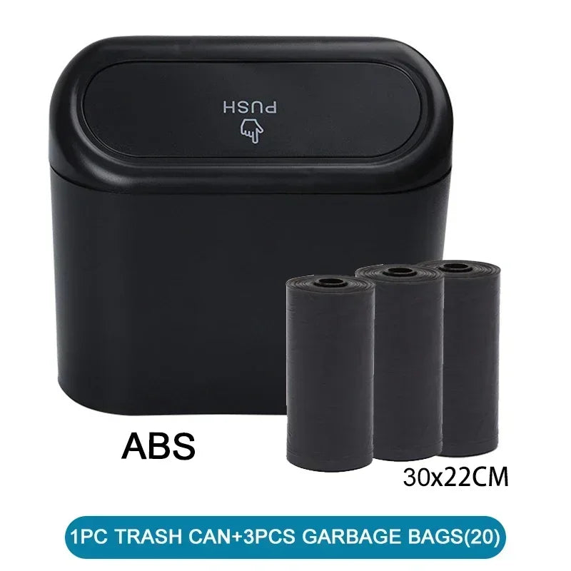 Leak-Proof Mini Car Trash Can with Lid