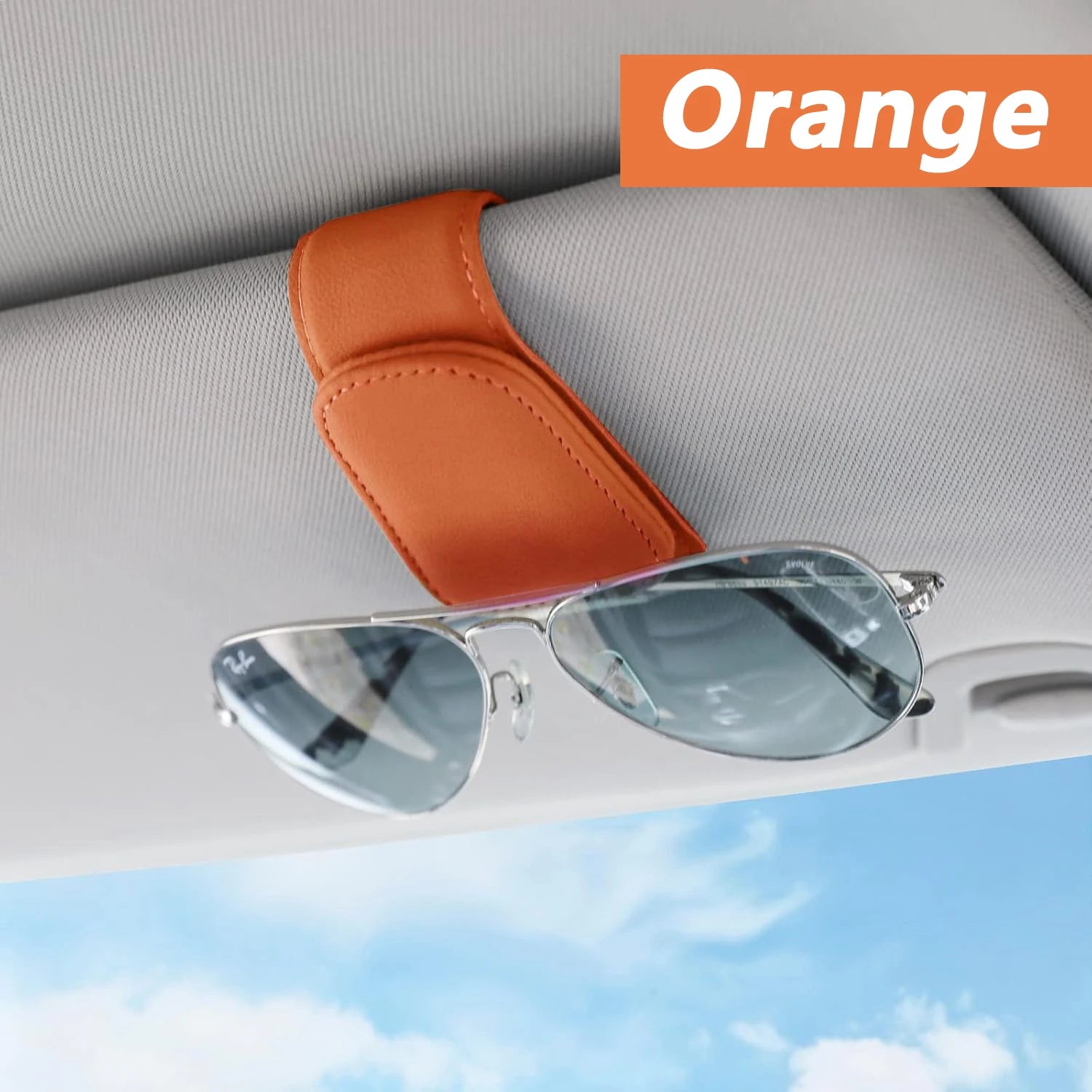 Magnetic Leather Sunglasses Clip