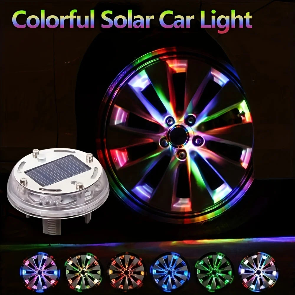 LED Light Solar Energy Flash Car Wheel Light