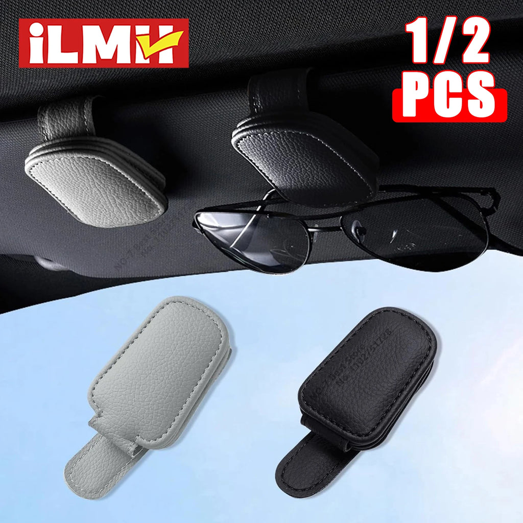 Magnetic Leather Sunglasses Clip