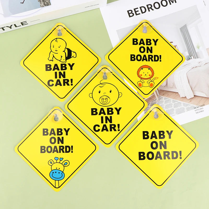 1pc Baby On Board Safety Car Window  Sticker