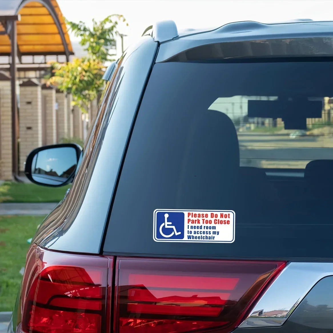 Do Not Park Too Close, Wheelchair Needs Space Sticker, Waterproof Label Sticker On Car Windshield