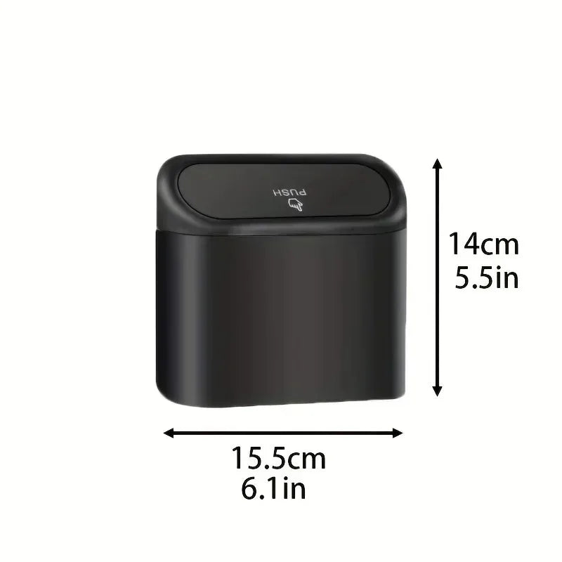 Leak-Proof Mini Car Trash Can with Lid