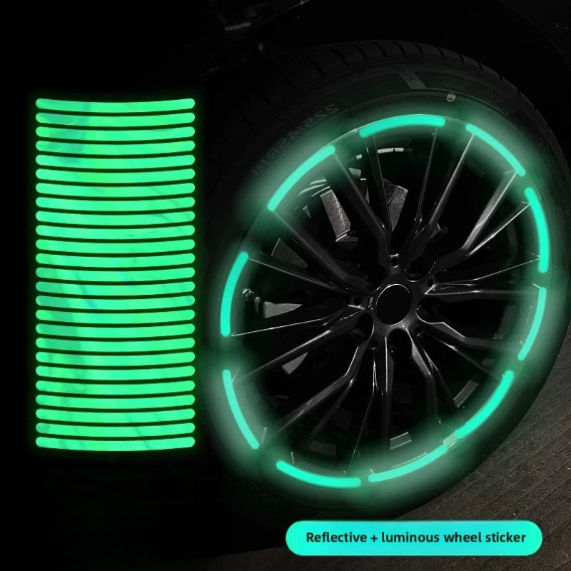 Car Wheel Hub Reflective Stripes Sticker