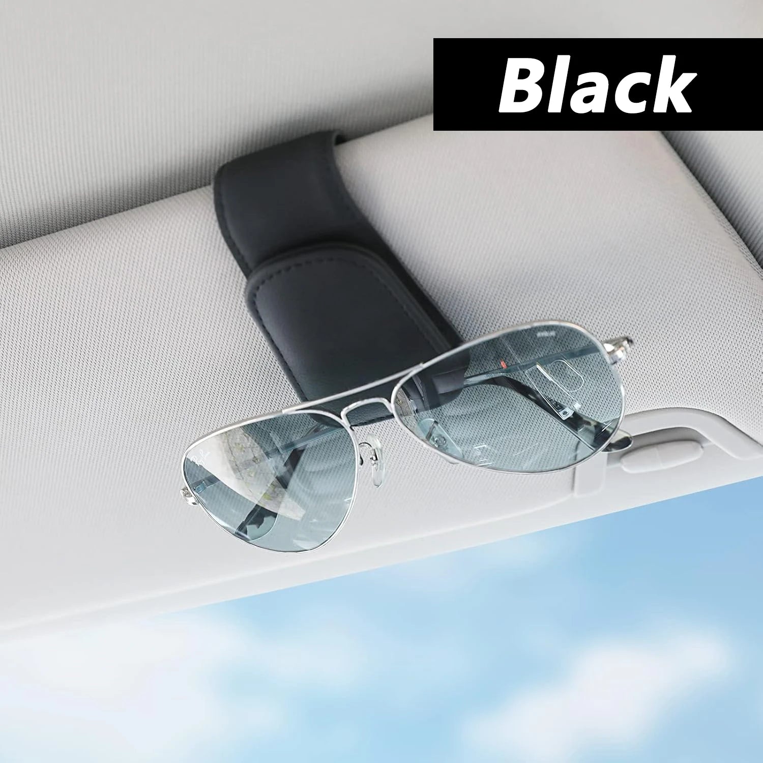 Magnetic Leather Sunglasses Clip