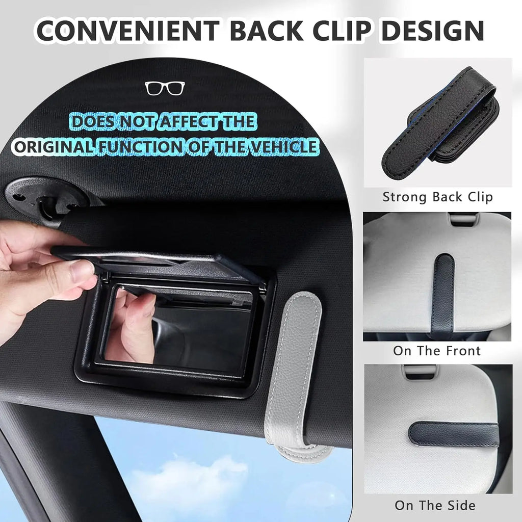 Magnetic Leather Sunglasses Clip