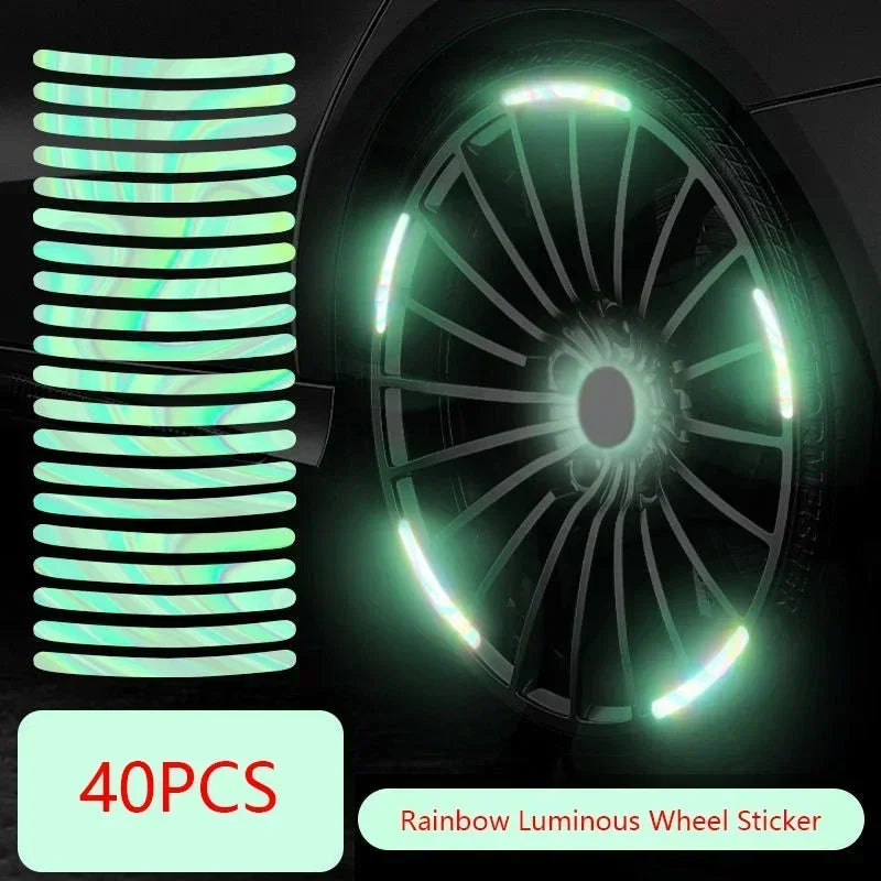 Car Wheel Hub Reflective Stripes Sticker
