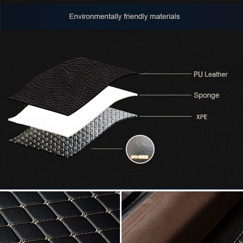 Car Floor Mats PU Leather Waterproof