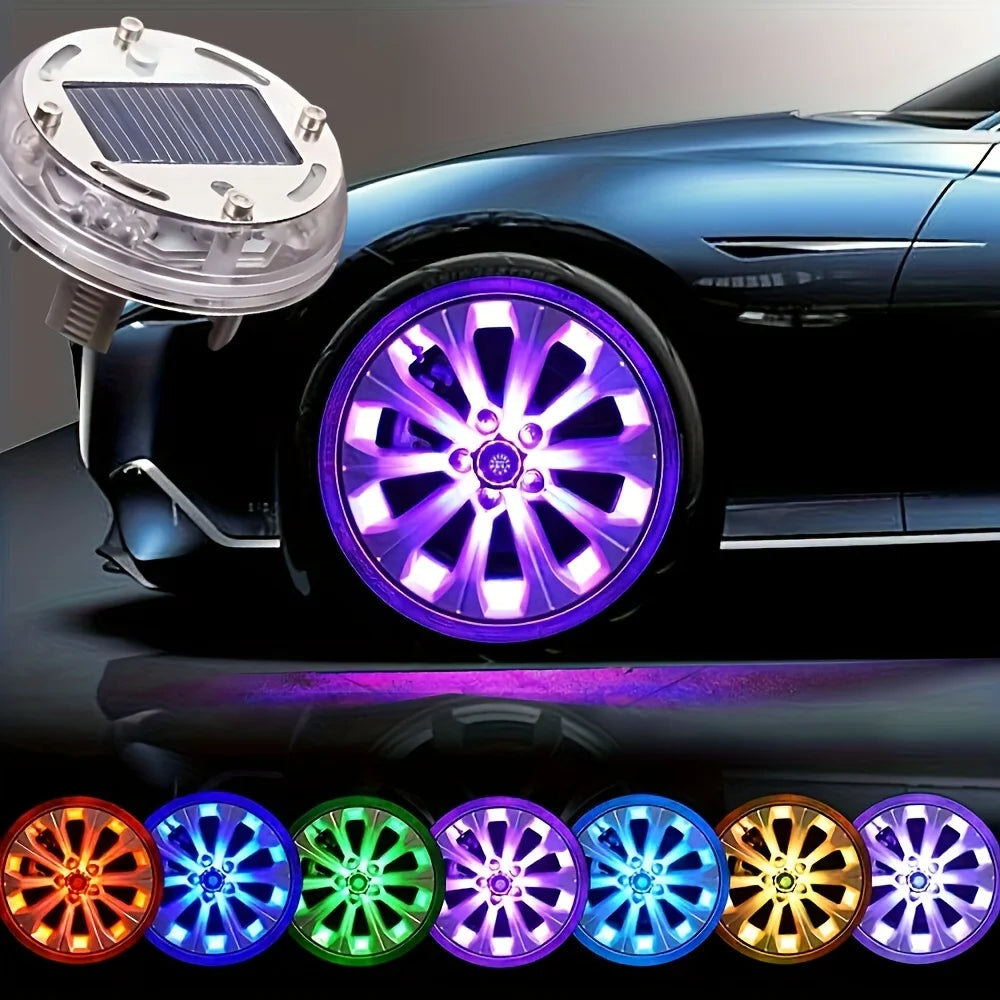 LED Light Solar Energy Flash Car Wheel Light