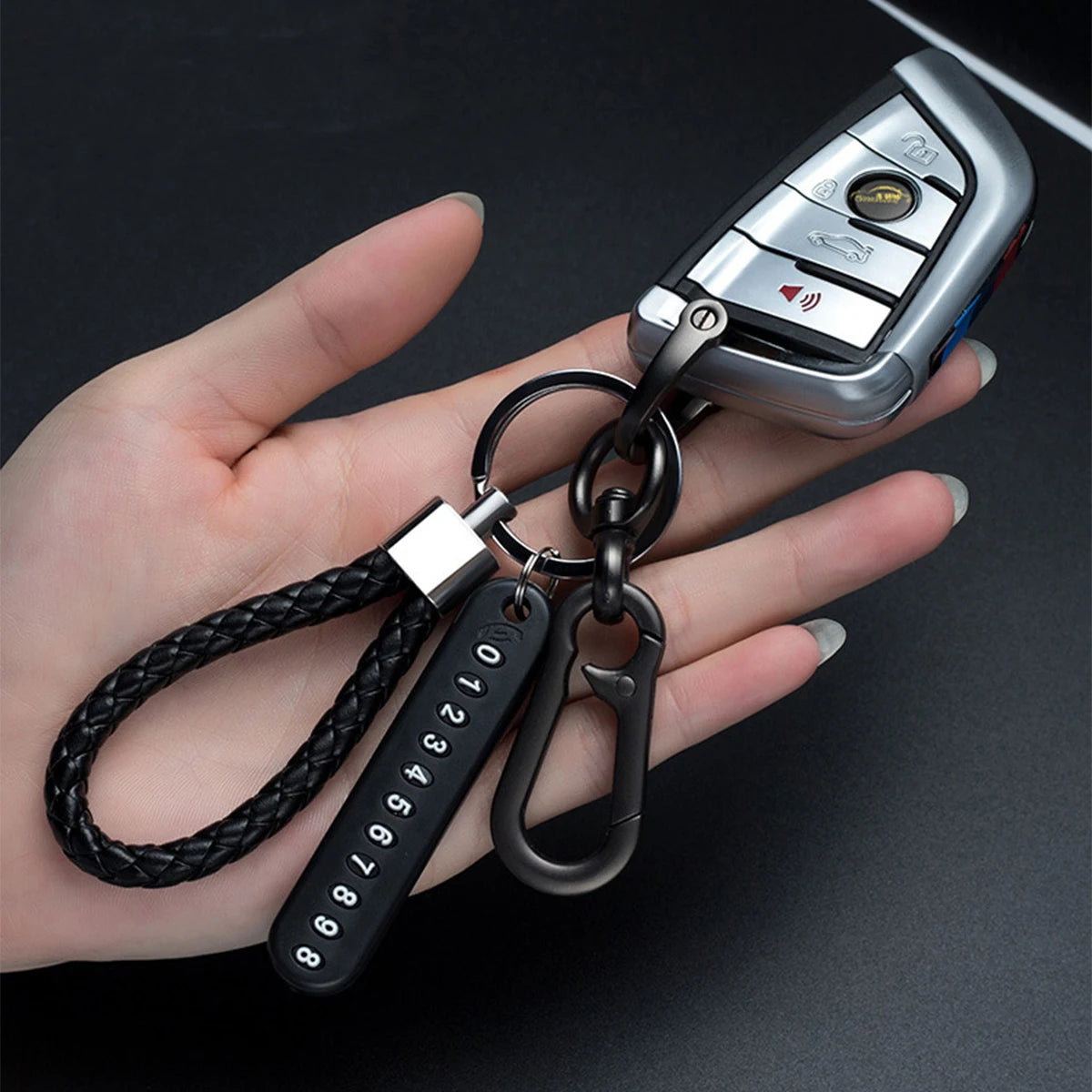 Mobile Phone Number Plate Pendant Keychain