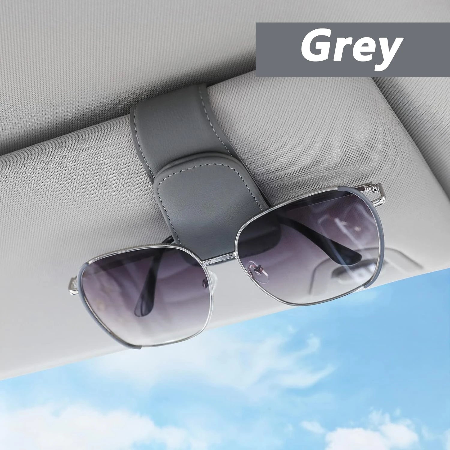 Magnetic Leather Sunglasses Clip